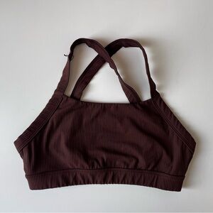 Paragon Ribbed Brown Sports Bra Sz. M
